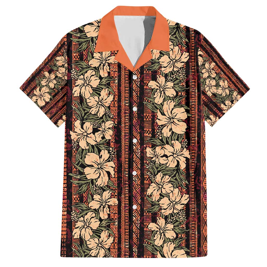 Hawaii Hibiscus Family Matching Short Sleeve Bodycon Dress and Hawaiian Shirt Retro Style - Polynesian Pride