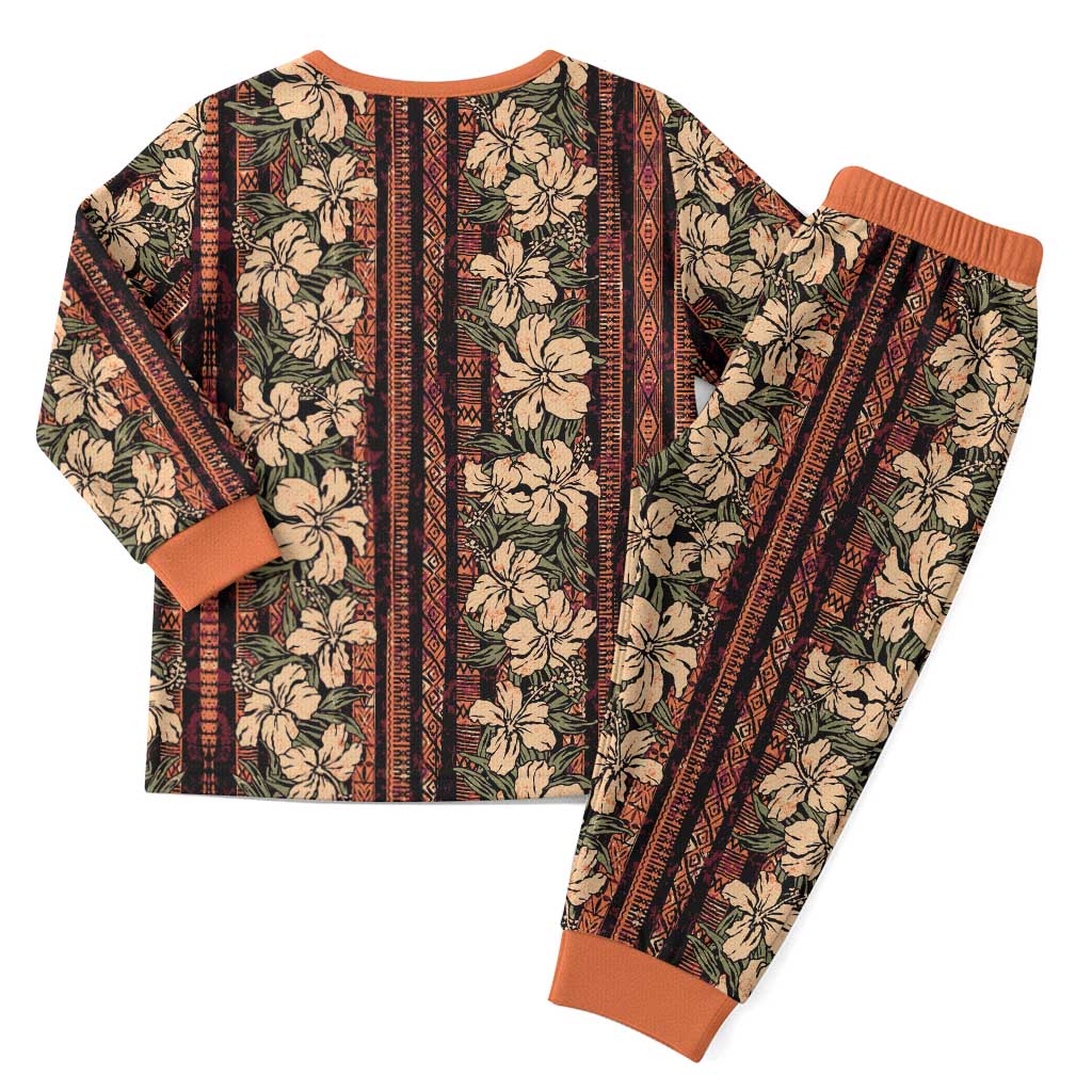 Hawaii Hibiscus Christmas Pajama Set Retro Style - Polynesian Pride