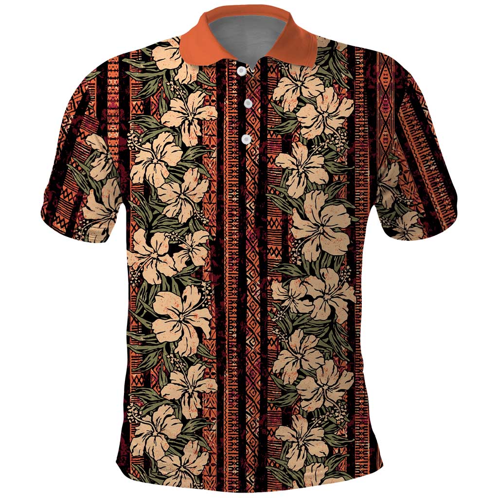 Hawaii Hibiscus Polo Shirt Retro Style - Polynesian Pride