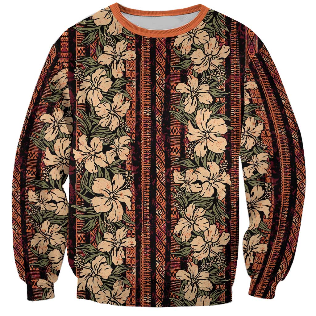 Hawaii Hibiscus Sweatshirt Retro Style - Polynesian Pride