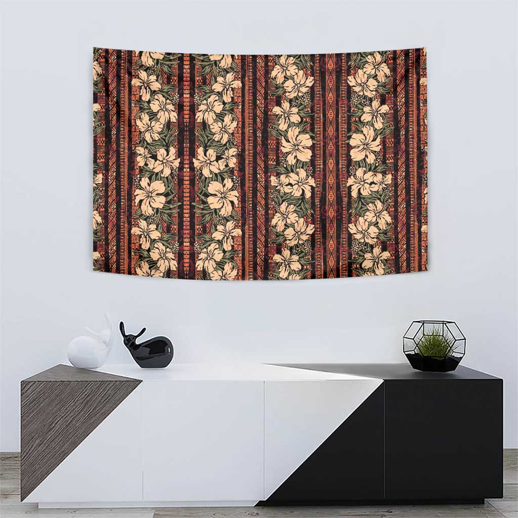 Hawaii Hibiscus Tapestry Retro Style - Polynesian Pride
