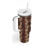 Hawaii Hibiscus Tumbler With Handle Retro Style - Polynesian Pride