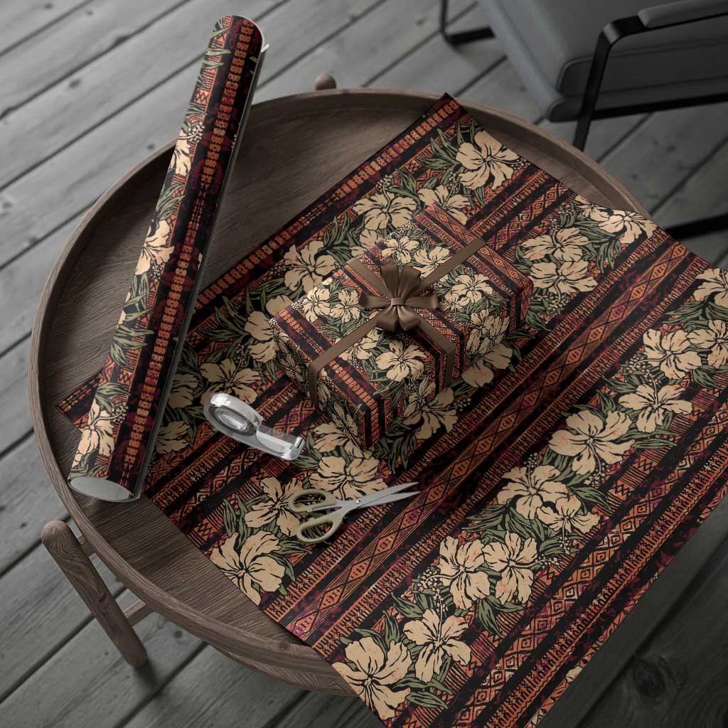 Hawaii Hibiscus Wrapping Paper Retro Style - Polynesian Pride