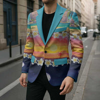 Hawaii Beach Landscape Time-Lapse Blazer Tropical Plumeria Flowers - Polynesian Pride