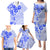 Fiji Masi With Hibiscus Tapa Tribal Family Matching Puletasi Dress and Hawaiian Shirt Blue Pastel LT01 - Polynesian Pride