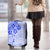 Fiji Masi With Hibiscus Tapa Tribal Luggage Cover Blue Pastel LT01 - Polynesian Pride