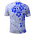 Fiji Masi With Hibiscus Tapa Tribal Polo Shirt Blue Pastel LT01 - Polynesian Pride