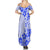 Fiji Masi With Hibiscus Tapa Tribal Summer Maxi Dress Blue Pastel LT01 - Polynesian Pride