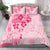 Fiji Masi With Hibiscus Tapa Tribal Bedding Set Pink Pastel LT01 - Polynesian Pride