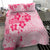 Fiji Masi With Hibiscus Tapa Tribal Bedding Set Pink Pastel LT01 - Polynesian Pride