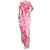 Fiji Masi With Hibiscus Tapa Tribal Family Matching Tank Maxi Dress and Hawaiian Shirt Pink Pastel LT01 Mom's Dress Pink - Polynesian Pride