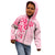 Fiji Masi With Hibiscus Tapa Tribal Kid Hoodie Pink Pastel LT01 - Polynesian Pride