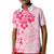 Fiji Masi With Hibiscus Tapa Tribal Kid Polo Shirt Pink Pastel LT01 Kid Pink - Polynesian Pride