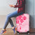 Fiji Masi With Hibiscus Tapa Tribal Luggage Cover Pink Pastel LT01 - Polynesian Pride