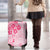 Fiji Masi With Hibiscus Tapa Tribal Luggage Cover Pink Pastel LT01 - Polynesian Pride