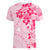 Fiji Masi With Hibiscus Tapa Tribal Women V Neck T Shirt Pink Pastel LT01 - Polynesian Pride