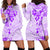 Fiji Masi With Hibiscus Tapa Tribal Hoodie Dress Purple Pastel LT01 - Polynesian Pride