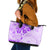 Fiji Masi With Hibiscus Tapa Tribal Leather Tote Bag Purple Pastel LT01 Purple - Polynesian Pride