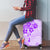 Fiji Masi With Hibiscus Tapa Tribal Luggage Cover Purple Pastel LT01 - Polynesian Pride