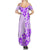 Fiji Masi With Hibiscus Tapa Tribal Summer Maxi Dress Purple Pastel LT01 - Polynesian Pride