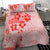 Fiji Masi With Hibiscus Tapa Tribal Bedding Set Red Pastel LT01 - Polynesian Pride