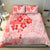 Fiji Masi With Hibiscus Tapa Tribal Bedding Set Red Pastel LT01 - Polynesian Pride