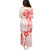 Fiji Masi With Hibiscus Tapa Tribal Family Matching Puletasi Dress and Hawaiian Shirt Red Pastel LT01 - Polynesian Pride