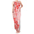 Fiji Masi With Hibiscus Tapa Tribal Family Matching Tank Maxi Dress and Hawaiian Shirt Red Pastel LT01 Mom's Dress Red - Polynesian Pride