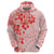 Fiji Masi With Hibiscus Tapa Tribal Hoodie Red Pastel LT01 - Polynesian Pride