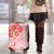 Fiji Masi With Hibiscus Tapa Tribal Luggage Cover Red Pastel LT01 - Polynesian Pride