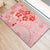 Fiji Masi With Hibiscus Tapa Tribal Rubber Doormat Red Pastel LT01 - Polynesian Pride