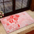 Fiji Masi With Hibiscus Tapa Tribal Rubber Doormat Red Pastel LT01 - Polynesian Pride
