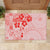 Fiji Masi With Hibiscus Tapa Tribal Rubber Doormat Red Pastel LT01 - Polynesian Pride