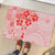 Fiji Masi With Hibiscus Tapa Tribal Rubber Doormat Red Pastel LT01 - Polynesian Pride
