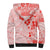 Fiji Masi With Hibiscus Tapa Tribal Sherpa Hoodie Red Pastel LT01 - Polynesian Pride