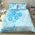 Fiji Masi With Hibiscus Tapa Tribal Bedding Set Sky Blue Pastel LT01 - Polynesian Pride