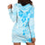 Fiji Masi With Hibiscus Tapa Tribal Hoodie Dress Sky Blue Pastel LT01 - Polynesian Pride