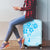 Fiji Masi With Hibiscus Tapa Tribal Luggage Cover Sky Blue Pastel LT01 - Polynesian Pride