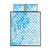 Fiji Masi With Hibiscus Tapa Tribal Quilt Bed Set Sky Blue Pastel LT01 Blue - Polynesian Pride