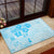 Fiji Masi With Hibiscus Tapa Tribal Rubber Doormat Sky Blue Pastel LT01 - Polynesian Pride