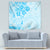 Fiji Masi With Hibiscus Tapa Tribal Tapestry Sky Blue Pastel LT01 - Polynesian Pride