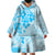 Fiji Masi With Hibiscus Tapa Tribal Wearable Blanket Hoodie Sky Blue Pastel LT01 - Polynesian Pride