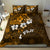 Fiji Masi With Hibiscus Tapa Tribal Bedding Set Gold Version LT01 - Polynesian Pride