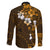 Fiji Masi With Hibiscus Tapa Tribal Family Matching Mermaid Dress and Hawaiian Shirt Gold Version LT01 - Polynesian Pride