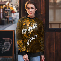 Fiji Masi With Hibiscus Tapa Tribal Ugly Christmas Sweater Gold Version LT01 - Polynesian Pride