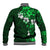 Fiji Masi Baseball Jacket Fijian Hibiscus Tapa Green Version LT01 - Polynesian Pride
