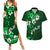Fiji Masi Couples Matching Summer Maxi Dress and Hawaiian Shirt Fijian Hibiscus Tapa Green Version LT01 Green - Polynesian Pride
