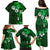 Fiji Masi Family Matching Puletasi Dress and Hawaiian Shirt Fijian Hibiscus Tapa Green Version LT01 - Polynesian Pride