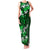 Fiji Masi Family Matching Tank Maxi Dress and Hawaiian Shirt Fijian Hibiscus Tapa Green Version LT01 Mom's Dress Green - Polynesian Pride