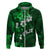 Fiji Masi Hoodie Fijian Hibiscus Tapa Green Version LT01 Zip Hoodie Green - Polynesian Pride